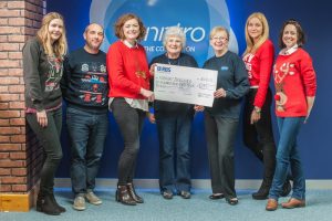 Receiving the wonderful cheque from Venntro Windsor